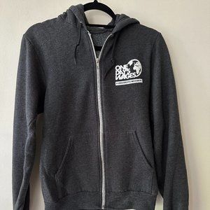 Dark Gray Zip Hoodie Fleece American Apparel